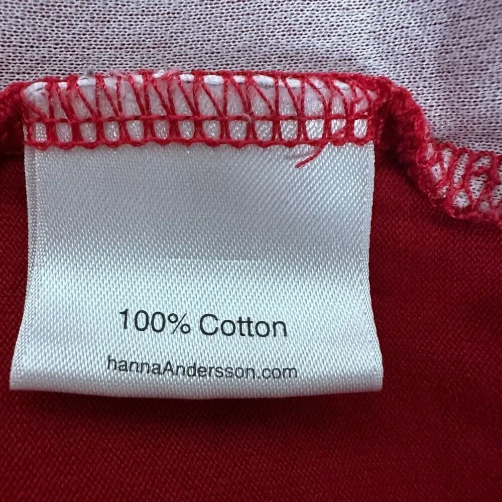 Hanna Andersson Race Car Applique T-Shirt size 140 / 10 Red